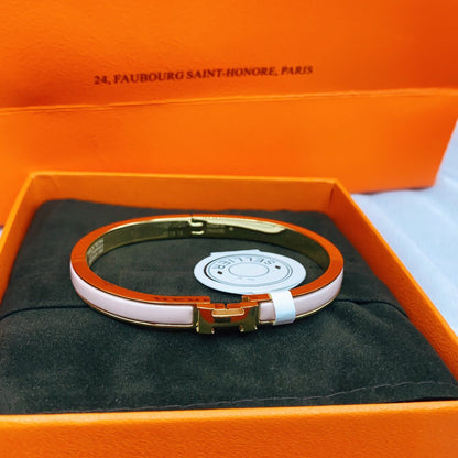 [Aurelle Style]CLASSIC HM CLIC  PINK 8MM ENAMEL BRACELET