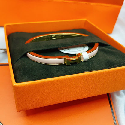 [Aurelle Style]CLASSIC HM CLIC  PINK 8MM ENAMEL BRACELET