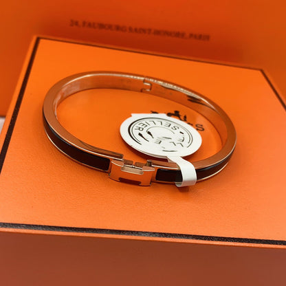 [Aurelle Style]CLASSIC HM CLIC BLACK 8MM ENAMEL BRACELET