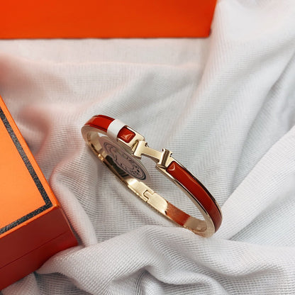 [Aurelle Style]CLASSIC HM CLIC RED 8MM ENAMEL BRACELET