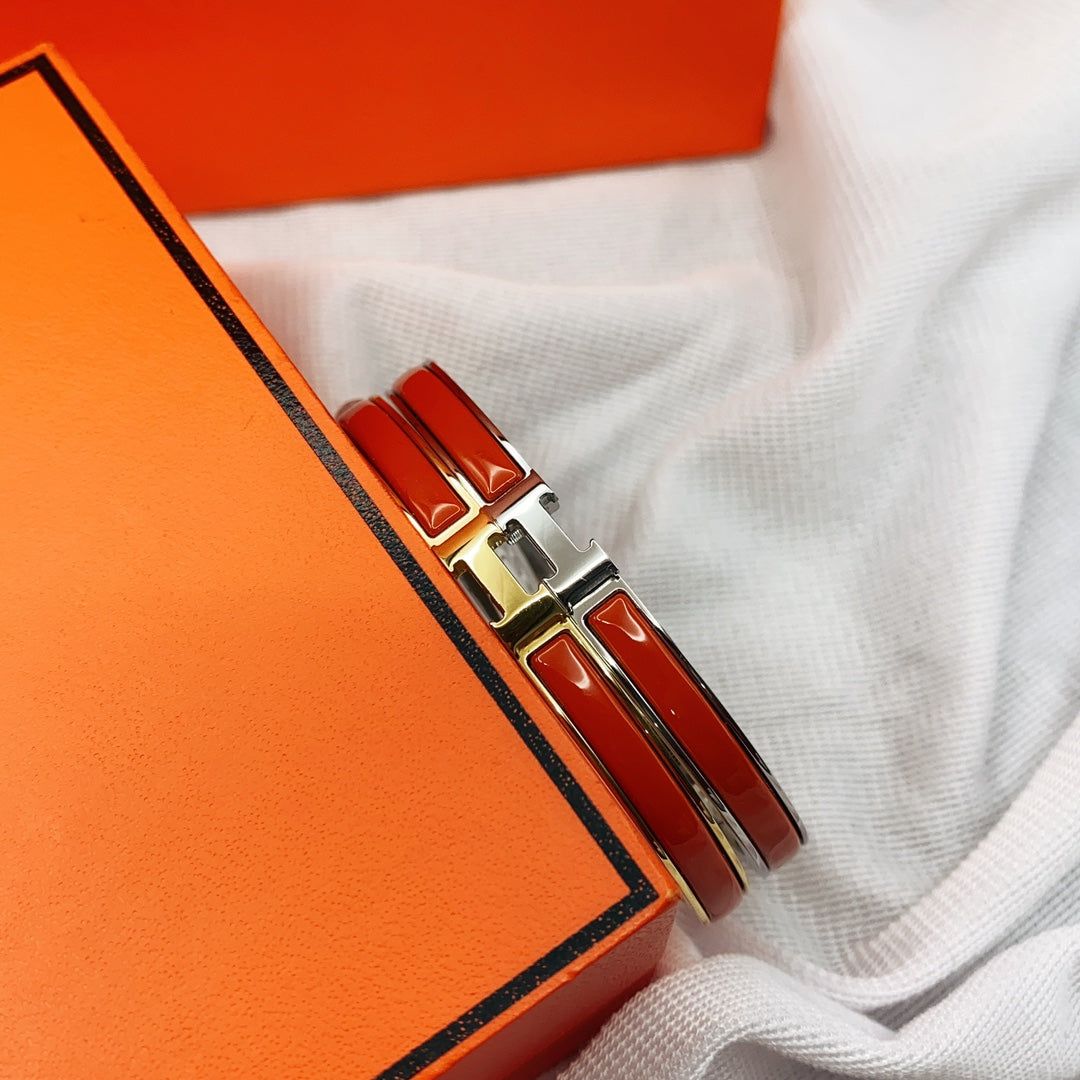[Aurelle Style]CLASSIC HM CLIC RED 8MM ENAMEL BRACELET