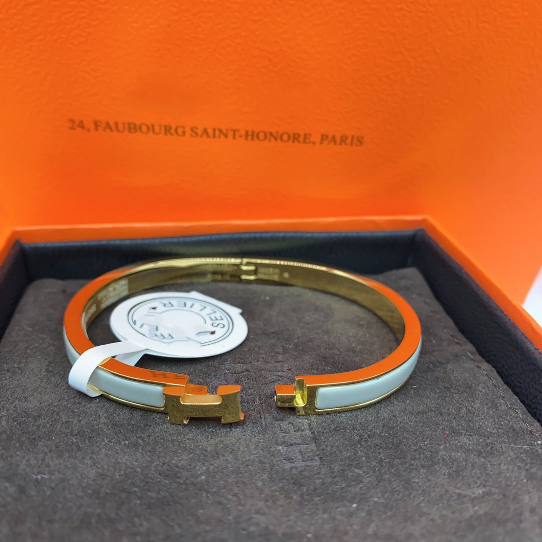 [Aurelle Style]CLASSIC HM CLIC GREEN 8MM ENAMEL BRACELET