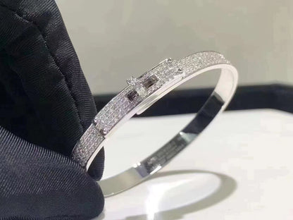 [Aurelle Style]HM KELLY BRACELET IN SILVER AND FULL PAVE DIAMOND