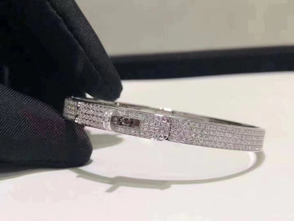[Aurelle Style]HM KELLY BRACELET IN SILVER AND FULL PAVE DIAMOND