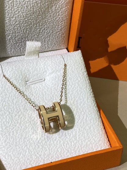 [Aurelle Style]HM CLIC YELLOW ENAMEL GOLD NECKLACE