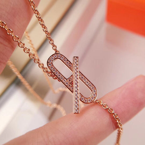 [Aurelle Style]HM FIRE PIG NOSE NECKLACE TRENDY STREET