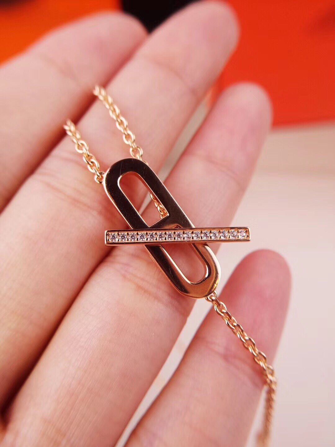 [Aurelle Style]HM FIRE PIG NOSE NECKLACE TRENDY STREET