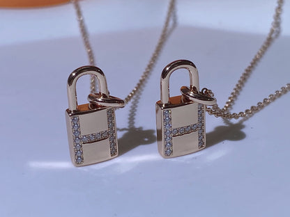 [Aurelle Style]HM ADVANCED NICHE LOCK HEAD NECKLACE DIAMONDS