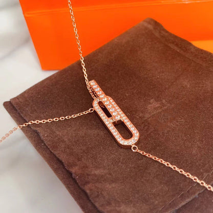 [Aurelle Style]HM NECKLACE PLATINUM ROSE GOLD DIAMOND