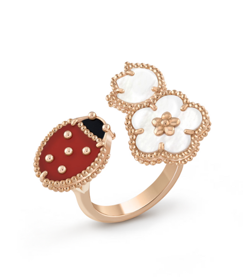 [Aurelle Style]LUCKY 3 MOTIF ROSE GOLD RING