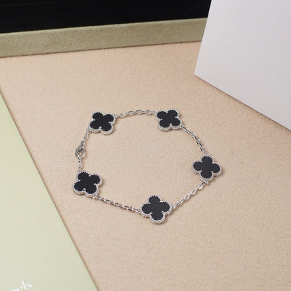 [Aurelle Style] CLOVER 5 MOTIF ONYXS BRACELET COLLECTION