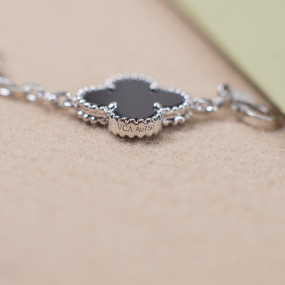 [Aurelle Style] CLOVER 5 MOTIF ONYXS BRACELET COLLECTION