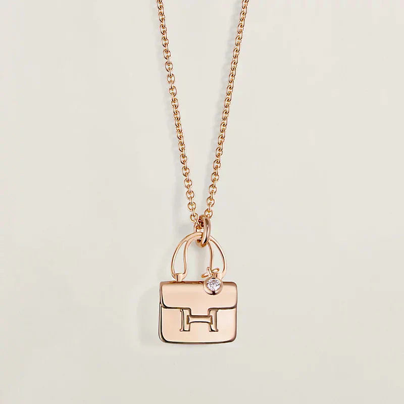 [Aurelle Style]AMULETTE PEDANT ROSE GOLD NECKLACE