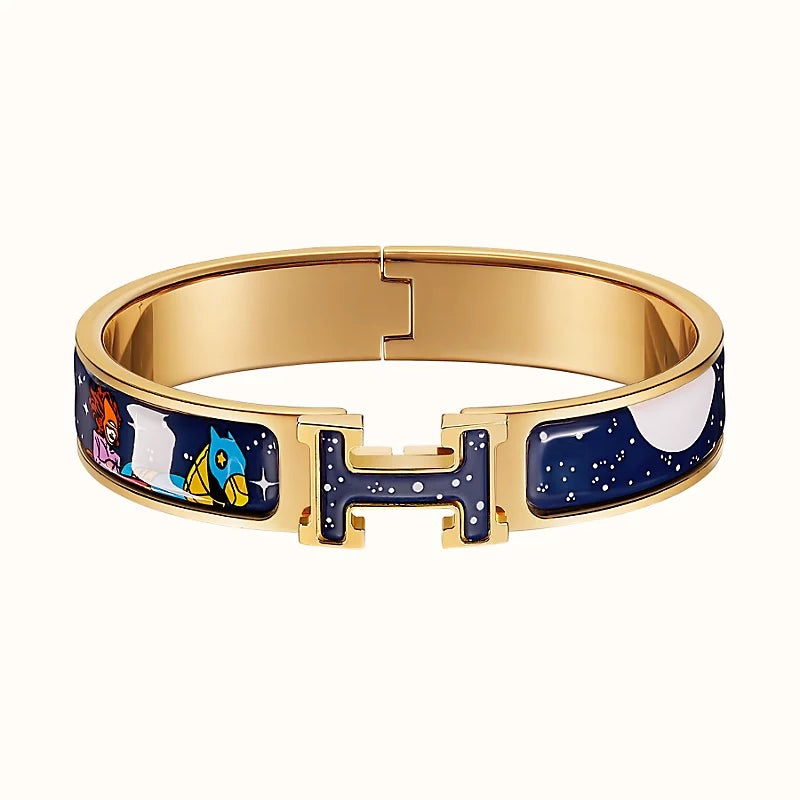 [Aurelle Style]H STAR AND MOON BRACELET 12MM