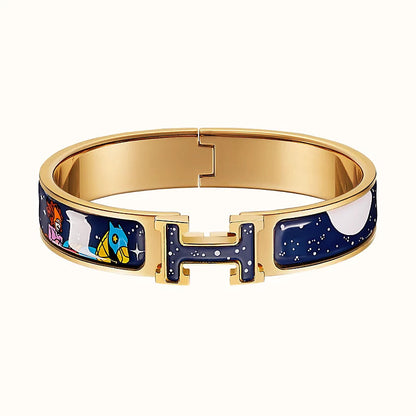 [Aurelle Style]H STAR AND MOON BRACELET 12MM