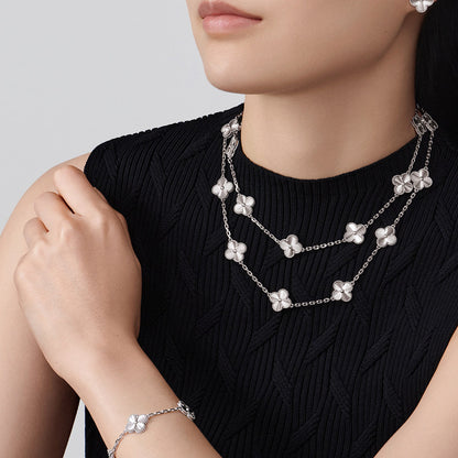 [Aurelle Style]CLOVER 20 MOTIFS DIAMOND SILVER