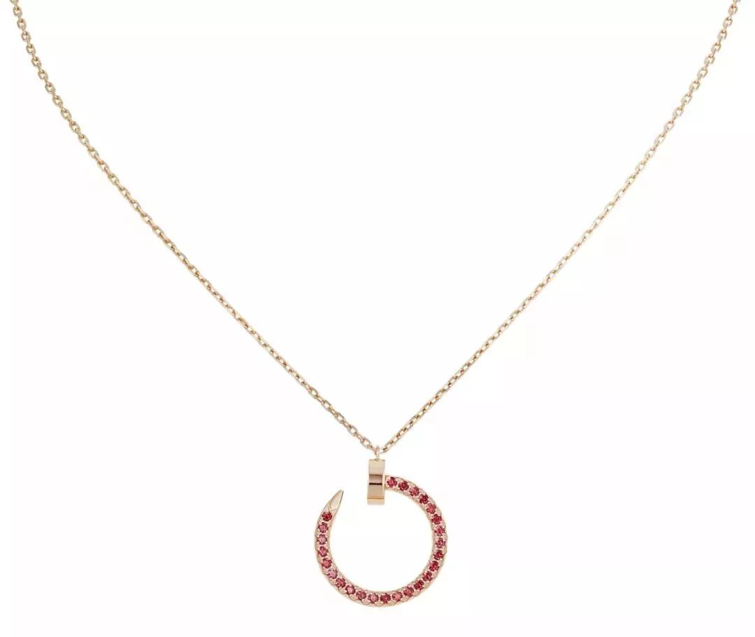 [Aurelle Style]JUSTE NECKLACE GOLD RED DIAMONDS