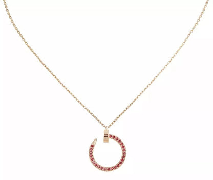 [Aurelle Style]JUSTE NECKLACE GOLD RED DIAMONDS