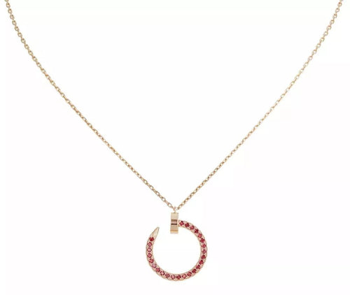 [Aurelle Style]JUSTE NECKLACE GOLD RED DIAMONDS