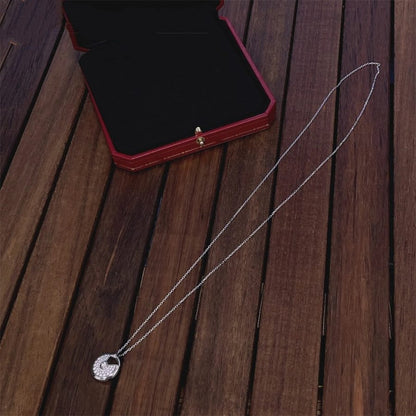 [Aurelle Style]AMULETTE SILVER FULL DIAMOND NECKLACE