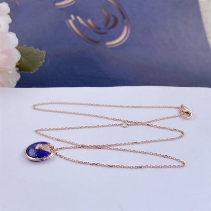 [Aurelle Style]AMULETTE ROSE GOLD AGATE NECKLACE