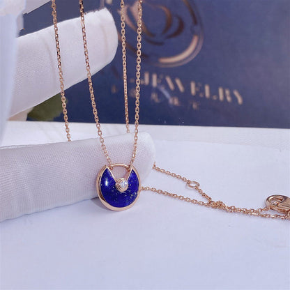 [Aurelle Style]AMULETTE ROSE GOLD AGATE NECKLACE