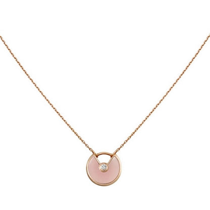 [Aurelle Style]AMULETTE ROSE GOLD PINK MOP NECKLACE
