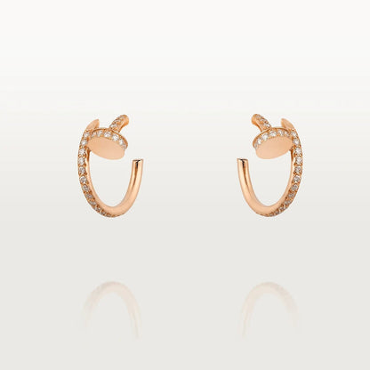 [Aurelle Style]JUSTE EARRINGS 12.75MM PINK GOLD DIAMOND
