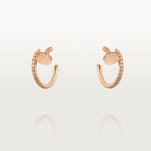 [Aurelle Style]JUSTE EARRINGS 12.75MM PINK GOLD DIAMOND