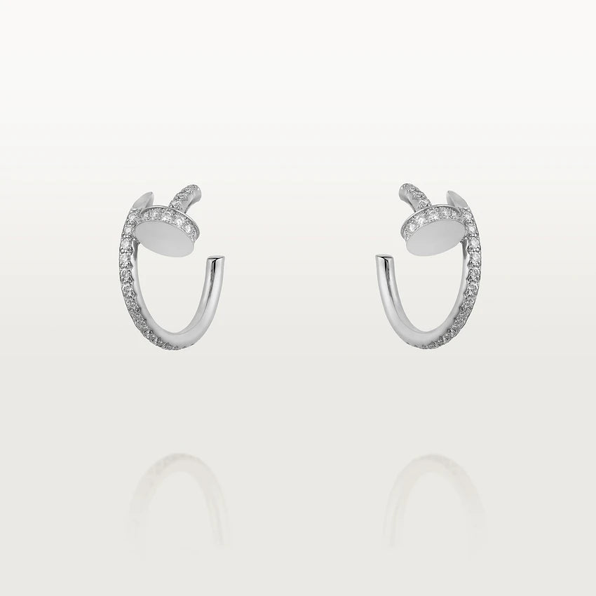 [Aurelle Style]JUSTE EARRINGS 12.75MM SILVER DIAMOND