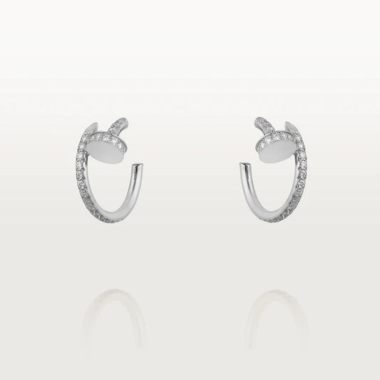 [Aurelle Style]JUSTE EARRINGS 12.75MM SILVER DIAMOND