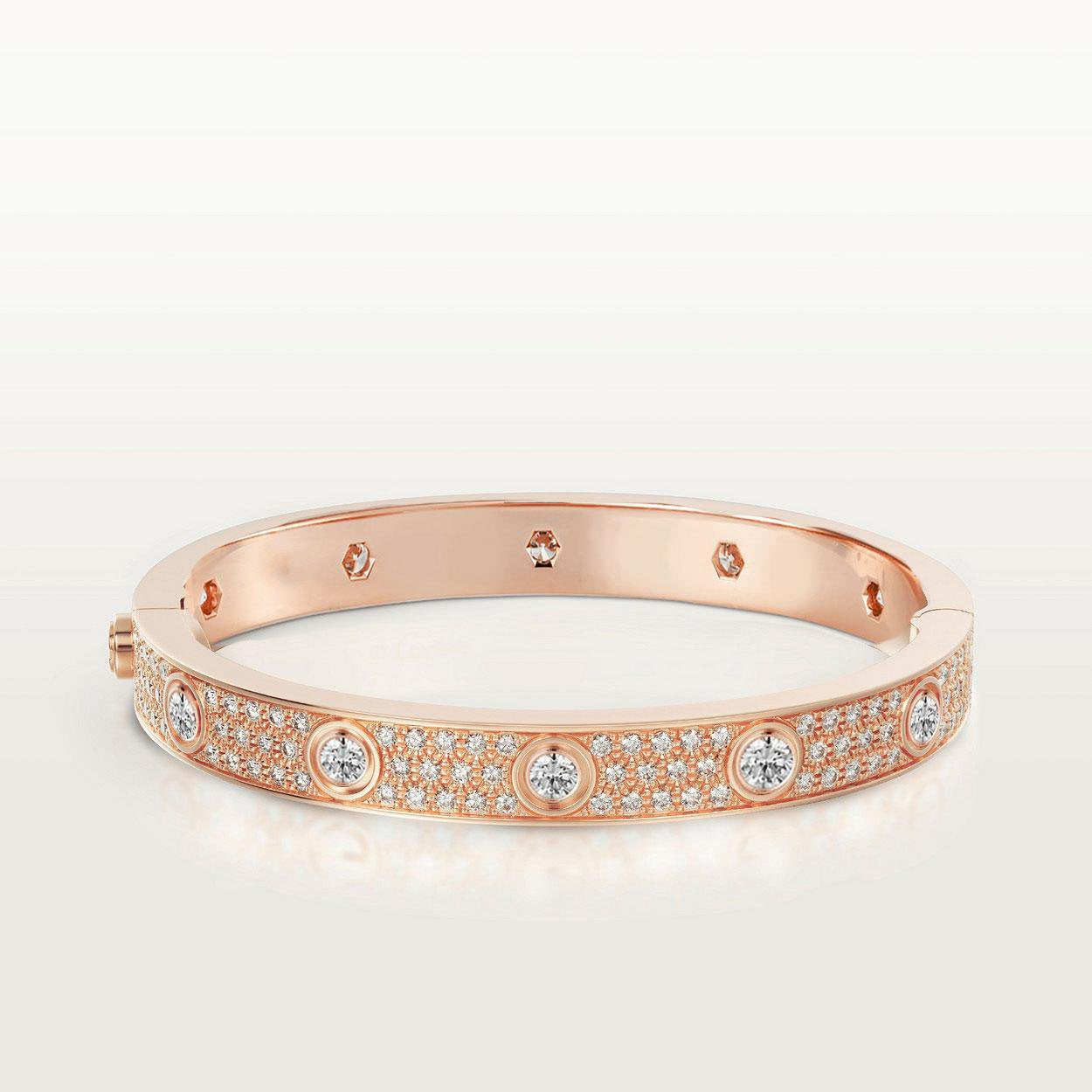 [Aurelle Style]LOVE BRACELET 6.1MM DIAMOND-PAVED 10 BIG DIAMONDS