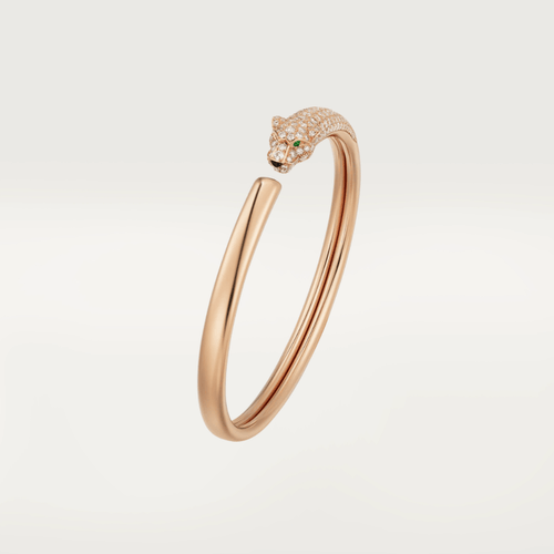[Aurelle Style]PANTHERE ROSE GOLD DIAMOND OPEN BRACELET