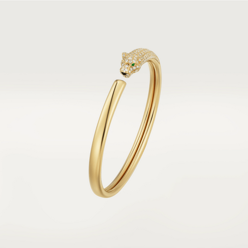 [Aurelle Style]PANTHERE GOLD DIAMOND OPEN BRACELET