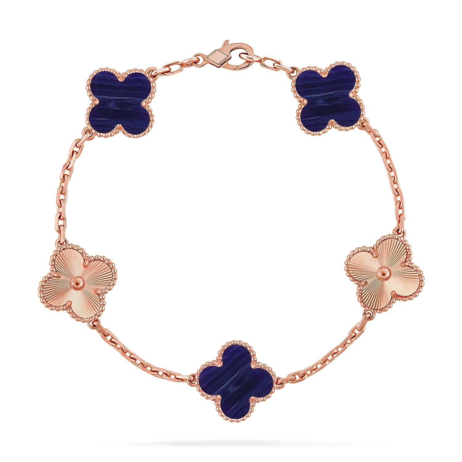 [Aurelle Style]CLOVER 5 MOTIF PURPLE STRIPES BRACELET COLLECTION