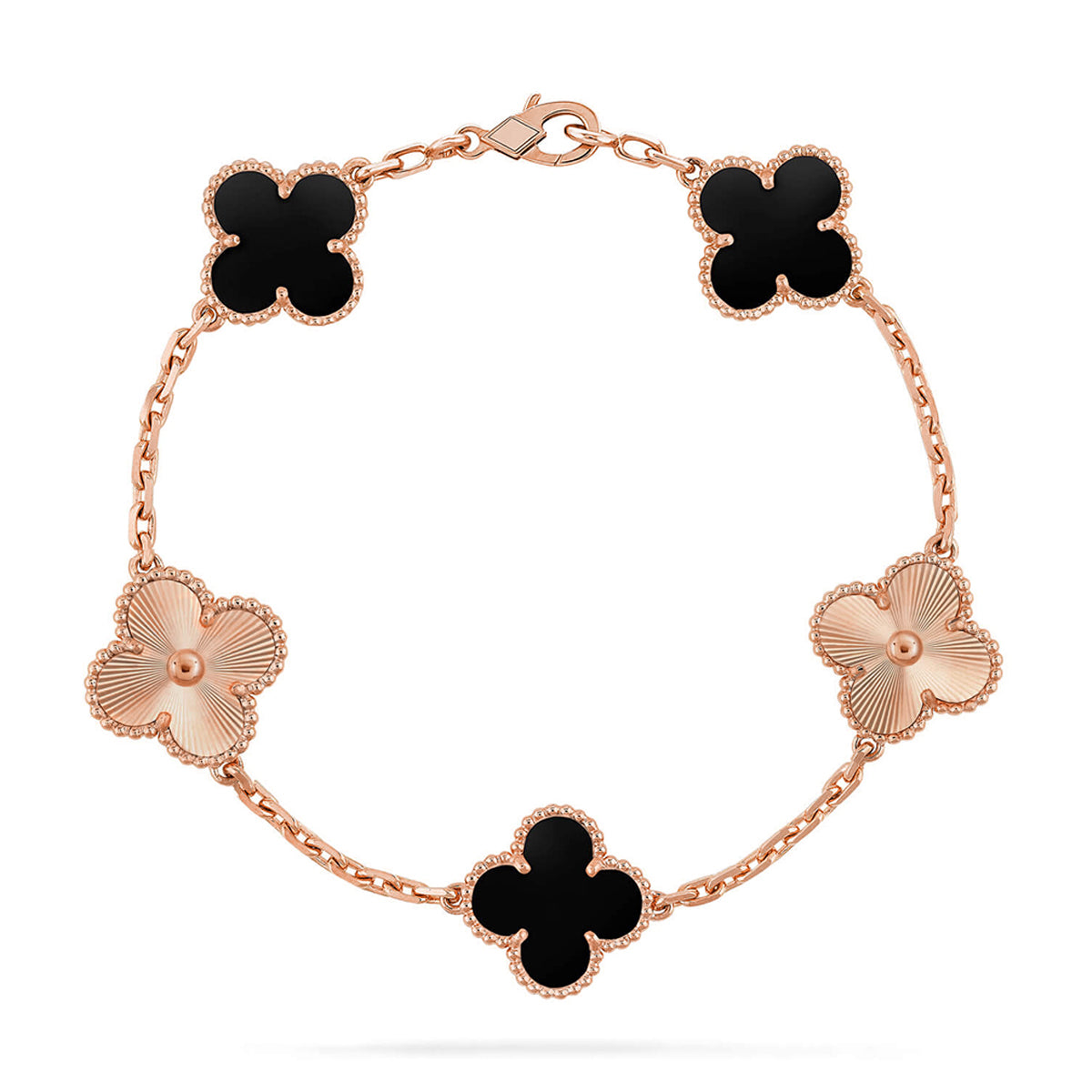 [Aurelle Style] CLOVER 5 MOTIF ONYXS BRACELET COLLECTION