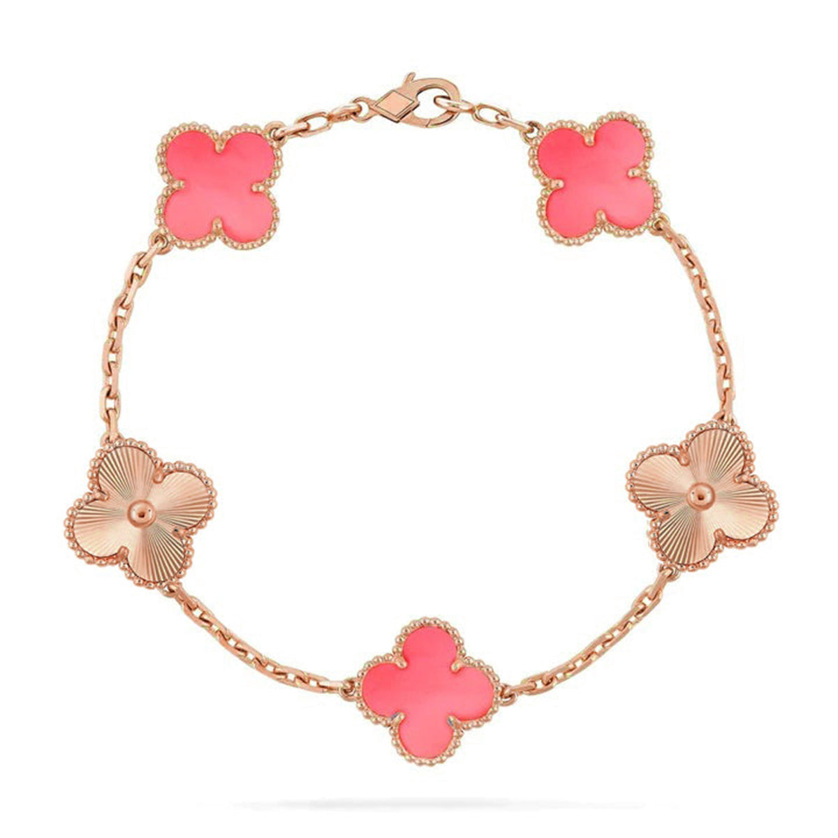 [Aurelle Style] CLOVER 5 MOTIFS  PINK MOP BRACELET COLLECTION