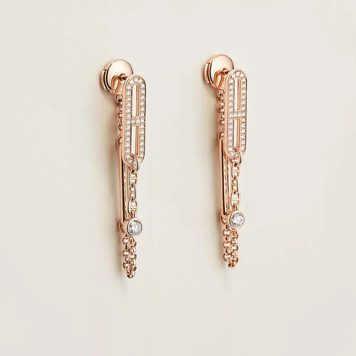 [Aurelle Style]CHAINE CHAOS DIAMOND DROP EARRINGS