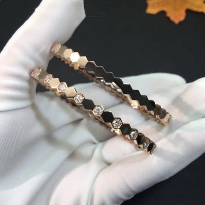 [Aurelle Style]BEE LOVE PINK GOLD DIAMOND BRACELET