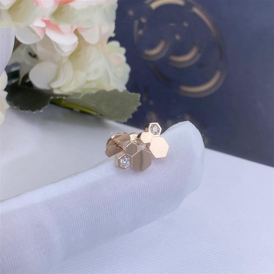 [Aurelle Style]BEE LOVE PINK GOLD DIAMOND EARRINGS