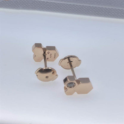 [Aurelle Style]BEE LOVE PINK GOLD DIAMOND EARRINGS