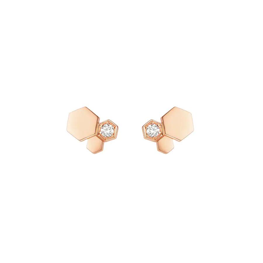 [Aurelle Style]BEE LOVE PINK GOLD DIAMOND EARRINGS