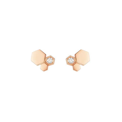 [Aurelle Style]BEE LOVE PINK GOLD DIAMOND EARRINGS