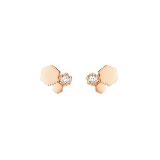 [Aurelle Style]BEE LOVE PINK GOLD DIAMOND EARRINGS