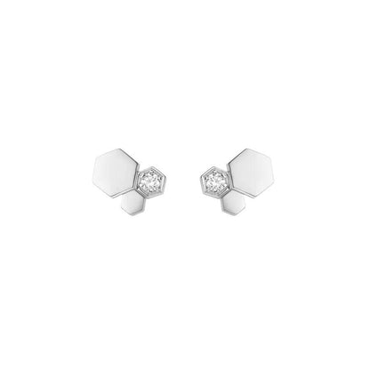 [Aurelle Style]BEE LOVE SILVER DIAMOND EARRINGS