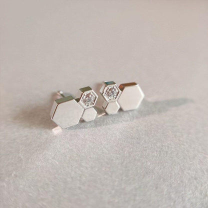 [Aurelle Style]BEE LOVE SILVER DIAMOND EARRINGS