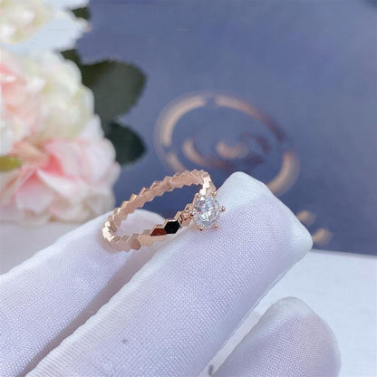 [Aurelle Style]BEE LOVE RING PINK GOLD 1 DIAMOND
