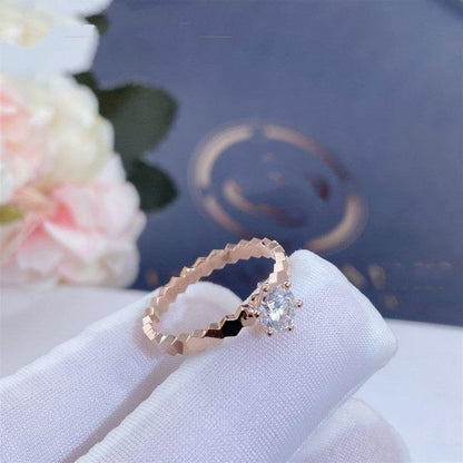 [Aurelle Style]BEE LOVE RING PINK GOLD 1 DIAMOND