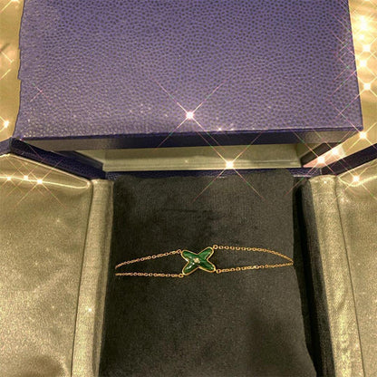 [Aurelle Style]JEUX BRACELET MALACHITE PINK GOLD 1 DIAMOND