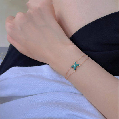 [Aurelle Style]JEUX BRACELET MALACHITE PINK GOLD 1 DIAMOND